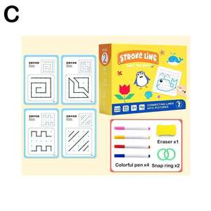 Livraison directe Jouets d'éducation précoce Puzzles effaçables Cahier d'exercices de traçage magique réutilisable Outils d'apprentissage pour enfants Écriture - Product Image 3