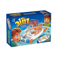 Jouets de jeu de sport de table interactifs en plastique 3 en 1, jeu de basket-ball pliable pour deux joueurs, jeu de combat en intérieur et en extérieur pour enfants