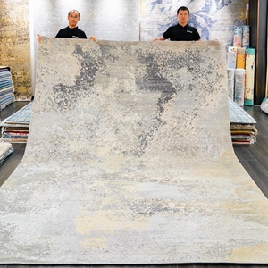 275x369cm Art Déco 80 20 100% Tapis australien en laine fait main - Product Image 1