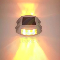 Borne de signalisation routière solaire à charge lourde Cat Eye LS-05 6/8/10 LED multicolore en PC -20~70 Lumière d'avertissement de circulation