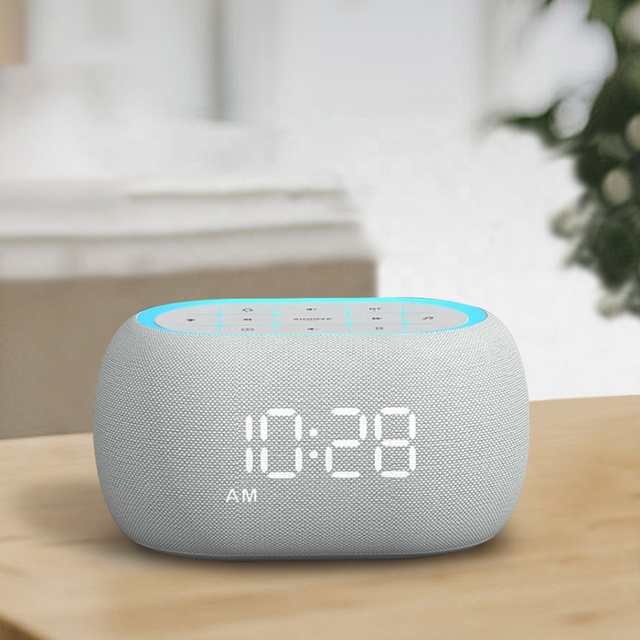 HiFiD Digital Alarm Clock Speaker White Noise Sound Machine with Smart Light and Timer Portable Sleep Aid for Better Rest