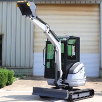 Mini-excavatrice de 2,5 tonnes, petite pelle compacte, machine de construction compacte, excavatrice sur chenilles hydraulique diesel pour l'agriculture, le jardinage et l'aménagement paysager