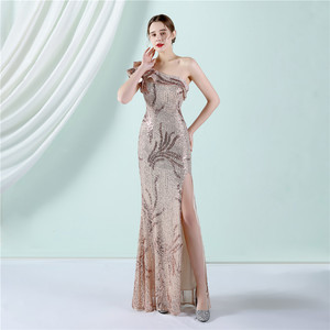19139 #   Robe à paillettes, rêve de la haute société, rassemblement, soirée, sexy, longue, amincissante, toast, mariée - Product Image 6