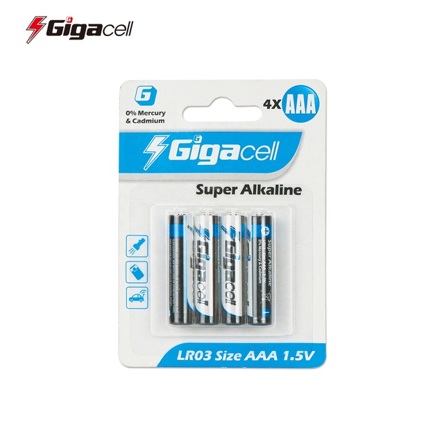Hot Sales Alkaline Size AAA LR03 Battery Store for Emergencies or Use Right Away