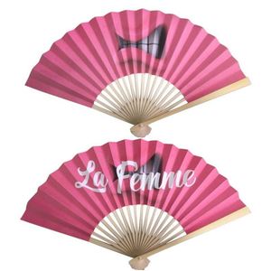 2Sides Custom Printing Fabric Foldable Hand Held Fan Bamboo Fan - Product Image 6