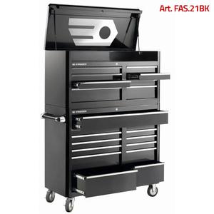 FACOM - FAS.13BK Armoire à roulettes de style américain à 21 tiroirs et coffre supérieur-EAN 3662424001284 ROLLING WORKSHOPS ROLLER CABINETS - Product Image 2