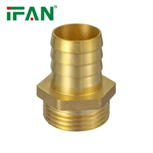 IFAN Durable Brass Fittings Plumbings 1/2"-4" Gas Hose Male Threaded Brass Fittings