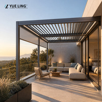 Pergola à toit à lamelles en aluminium sur mesure Progola pour les constructeurs et les entrepreneurs, terrasse, jardin, protection contre le soleil et la pluie