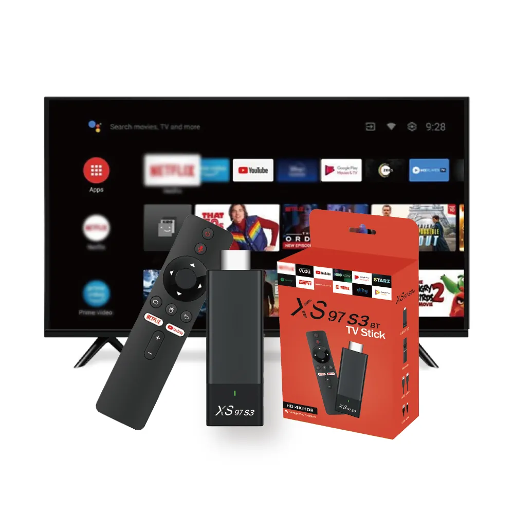 Mới xs97 S3 BT TV lửa thanh 4k siêu HD firestick phương tiện truyền thông Máy nghe nhạc Android 10 tv thanh