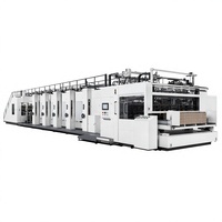 Machine automatique de conversion de cartons ondulés avec impression, rainurage, découpe, pliage et collage, garantie 1 an, fabriquée en Chine