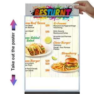 Portable A2 A3 Autonome Publicité Extérieure Affiche Cadre Enseigne Étage LED Menu Boîte À Lumière Affichage - Product Image 4