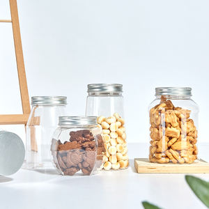 Venta al por mayor vacío claro 50ml - 1000ml redondo hermético Pickle enlatado mermelada comida contenedor de plástico tarro de almacenamiento con tapa de metal - Product Image 6