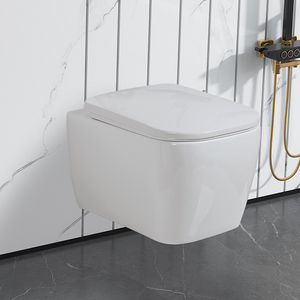 <span class=keywords><strong>WC</strong></span> mural sans bride en céramique blanche de bonne qualité <span class=keywords><strong>pour</strong></span> salle de bain, à <span class=keywords><strong>chasse</strong></span> <span class=keywords><strong>d</strong></span>'<span class=keywords><strong>eau</strong></span> lente - Product Image 5