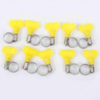 Vente flash : 10 pinces à tuyau de carburant mini-jubilé en acier inoxydable papillon, adaptées aux tuyaux de 9 mm, outils de quincaillerie pour la maison, clips de fixation, fournitures