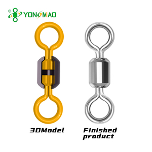 Haute qualité pêche pivotant attirail pêche baril émerillons mer crochets connecteur acier inoxydable roulement émerillon - Product Image 2