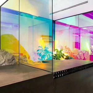 Film décoratif pour fenêtres auto-adhésif, anti-explosion, moderne, en PET, 1,38 x 30 m, effet dichroïque, film teinté pour fenêtres avec effet verre arc-en-ciel - Product Image 4