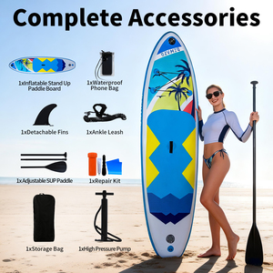 Comcoco J011 กระดานซัพพองลมแบบพกพา PVC ทั้งตัว พร้อมปั๊มและกระเป๋าเป้สะพายหลัง สำหรับพายเรือตกปลาและกีฬาทางน้ำ - Product Image 3