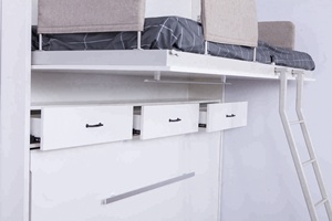 Letto <span class=keywords><strong>a</strong></span> <span class=keywords><strong>Castello</strong></span> <span class=keywords><strong>a</strong></span> Scomparsa <span class=keywords><strong>Salvaspazio</strong></span> Pieghevole da Parete Singolo Letto <span class=keywords><strong>a</strong></span> Muro Moderno Richiudibile - Product Image 4