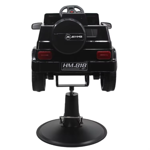Sillón de Barbería Moderno para Niños, Color Negro, con Base Redonda de Lujo, Silla de Peluquería Infantil con Música - Product Image 6