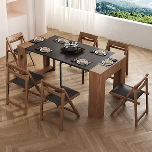 <span class=keywords><strong>Mesa</strong></span> de Comedor Extensible Multifuncional Estilo Mantequilla, <span class=keywords><strong>Mesa</strong></span> <span class=keywords><strong>Plegable</strong></span> de Madera Compacta y Moderna para el Hogar - Product Image 2