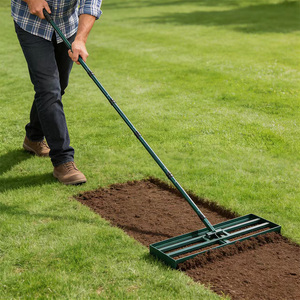 Outils agricoles fabriqués en Chine, en acier au carbone durable, manche long en fibre <span class=keywords><strong>de</strong></span> verre, outils <span class=keywords><strong>de</strong></span> jardin, râteau en métal - Product Image 5