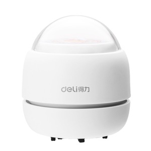 Deli Desktop Cleaner USB Rechargeable 360 Degree Airflow White For Office And School Use - Product Image 5