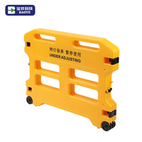 Barrière de sécurité extensible portable Baoye en HDPE pour zone de réparation d'ascenseurs avec protection de niveau professionnel