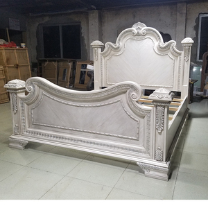 Ensemble de chambre à coucher en bois massif avec tiroirs, armoire et coiffeuse, lit king-size premium pour appartement, directement de l'usine - Product Image 4