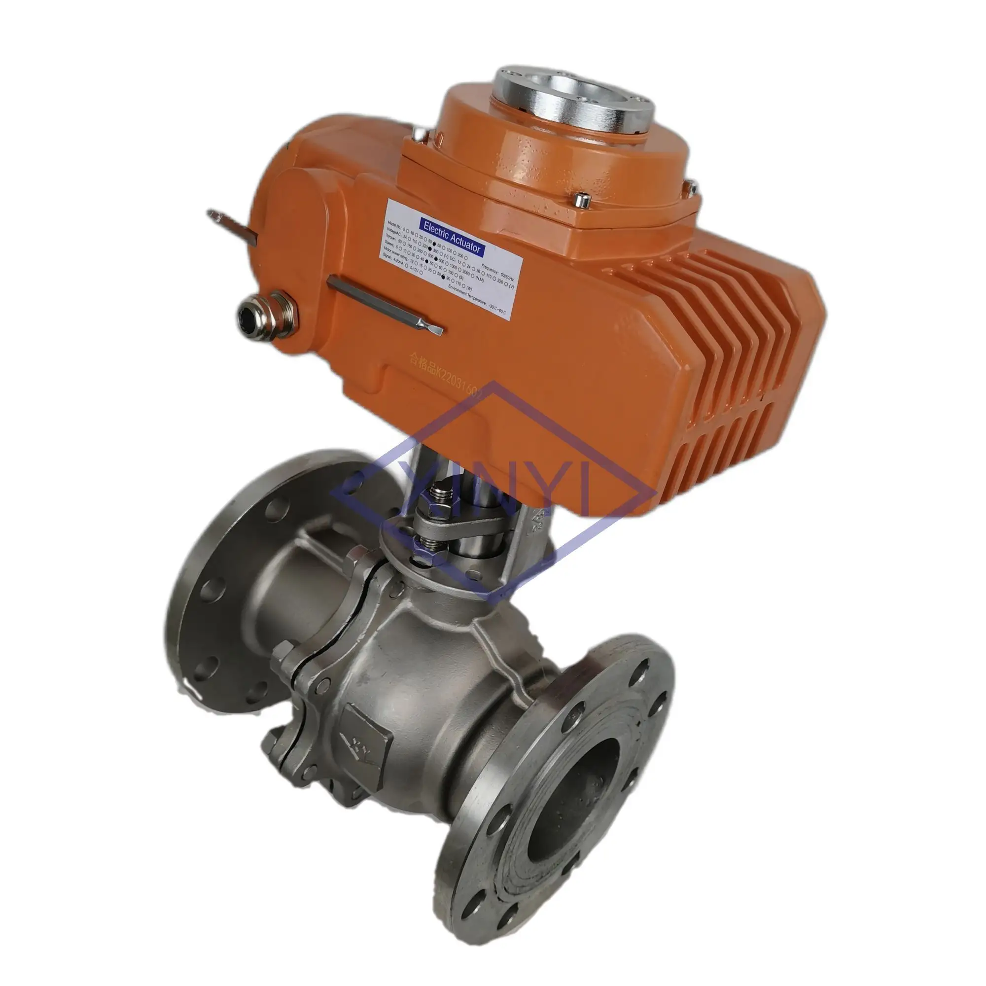 DN40 AC220V 4-20ma Actuator Motorized Water Flow Control Electric Ball Valve