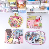 Tapis de souris de jeu anime personnalisé de haute qualité, tapis de bureau PC carré en tissu avec surface cousue et logo par sublimation