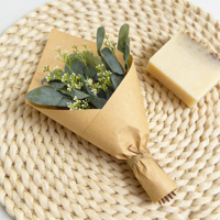Branche d'eucalyptus artificielle en soie avec graines, style Dollar d'argent, pour bouquets de Thanksgiving, de mariage, de la Saint-Valentin, pour vase, table, cheminée et décoration intérieure