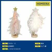 Homeera Christmas Tree Decoration Set 2 Piece White Pine Artificial Indoor Standing Ornament With Star Top Lighted Design - Product Image 1