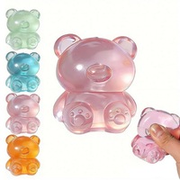 Transparenter Plastik-Bär Quetschspielzeug Simulations-Fidget-Spielzeug für Schreibtisch-Stressabbau und Partygeschenk Unisex ab 14 Jahren