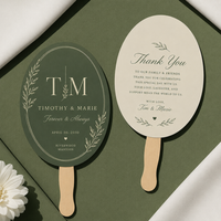Éventails de mariage personnalisés : Éventails de cérémonie personnalisés pour les invités de mariage