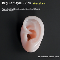 Modèle d'oreille en silicone souple, simulation d'oreille humaine pour l'entraînement au nettoyage des oreilles, la présentation de boucles d'oreilles, les écouteurs et la pratique des piercings