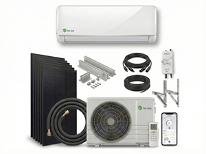 Climatiseur solaire hybride 12000 Btu AC/DC sans conduit, mural, intelligent, pour la maison - Product Image 1