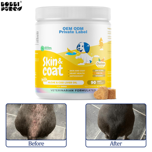 Supplément Premium Omega3 EPA DHA pour la peau et le pelage du chien mâche doux formule de soins de santé pour animaux de compagnie enrichie en biotine pour soulager les démangeaisons fourrure brillante - Product Image 2