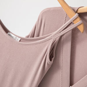 Conjunto de <span class=keywords><strong>Pijama</strong></span> de <span class=keywords><strong>3</strong></span> <span class=keywords><strong>Piezas</strong></span> para <span class=keywords><strong>Mujer</strong></span> OEM, Modal, Bambú, Color Sólido, Cintura Elástica, Transpirable, Suave, <span class=keywords><strong>Invierno</strong></span>, Alta Calidad - Product Image 4