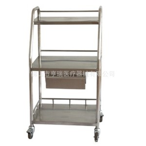 Chariot à instruments médical Henry HR-745A à double tiroir et double niveau en acier inoxydable - Product Image 2
