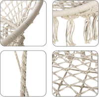 Danlong Patio jardin intérieur extérieur chambre à coucher suspendu macramé balançoire chaise hamac avec pompon