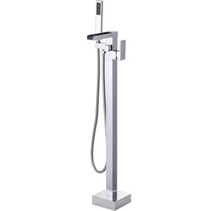 <span class=keywords><strong>Robinet</strong></span> de baignoire et de douche à montage au sol <span class=keywords><strong>noir</strong></span> <span class=keywords><strong>mat</strong></span> <span class=keywords><strong>Robinet</strong></span> de baignoire cascade à poignée unique Remplisseur de baignoire autoportant <span class=keywords><strong>avec</strong></span> <span class=keywords><strong>douchette</strong></span> à main - Product Image 4