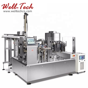 Máquina de Llenado y Empaquetado Rotativa al Vacío para Bolsas Preformadas de Aperitivos de Mariscos, con Control PLC Automático, de Wenzhou, China - Product Image 3
