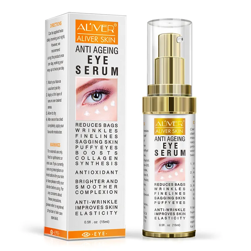ALIVER Private Label Skin Care Eye Treatment Serum Anti Aging Anti Wrinkle Collagen Eye Cream