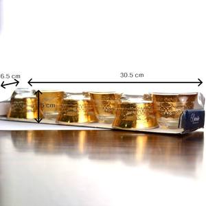 Set di 6 <span class=keywords><strong>Bicchieri</strong></span> e Tazze da Tè Turche Vintage con Piattini, Motivo a Righe, Vetro per Alimenti, per Uso Femminile e Feste, Marca DAXI - Product Image 3