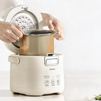 Mini cuiseur à riz électrique 1,2 L 200 W multifonctionnel pour 1-2 personnes avec minuteur