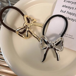 High-end sense of Japanese and Korean metal bow hair ring rubber band <b>light</b> luxury temperament head <b>rope</b> design sense of hair - Product Image 6