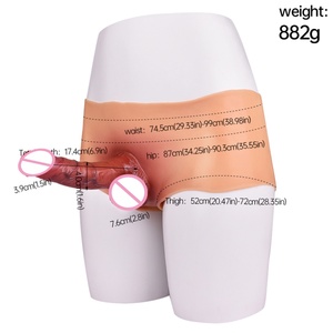 FLT-108 Liquid Silicone Solid Penis Realistic Penis Form Elastic Silicone Dildo Panties Lesbian Sex LIfe Adult Sex <b>Toy</b> Wholesale - Product Image 6