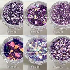 Lila Glitter Nail <span class=keywords><strong>Art</strong></span> Charms Pailletten Nail <span class=keywords><strong>Art</strong></span> Charms Glitter Kit - Product Image 5