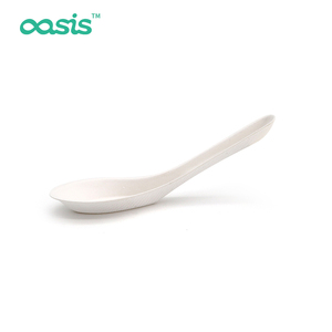Juego de cubiertos desechables biodegradables Oasis, cuchara de pulpa de caña de azúcar de bambú, papel para <span class=keywords><strong>restaurante</strong></span>/Camping, refrigerador, embalaje de alimentos - Product Image 3