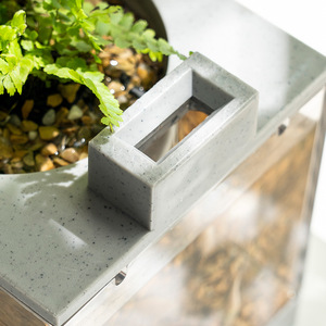 Mini <span class=keywords><strong>Acquario</strong></span> Creativo con Filtro, Ultra Silenzioso, Riscaldato per <span class=keywords><strong>Pesci</strong></span> Tropicali, Decorazione da Scrivania - Product Image 2